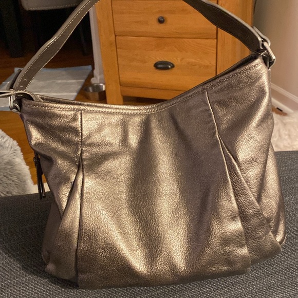 Pewter Leather Cole Haan hobo bag - Picture 4 of 7